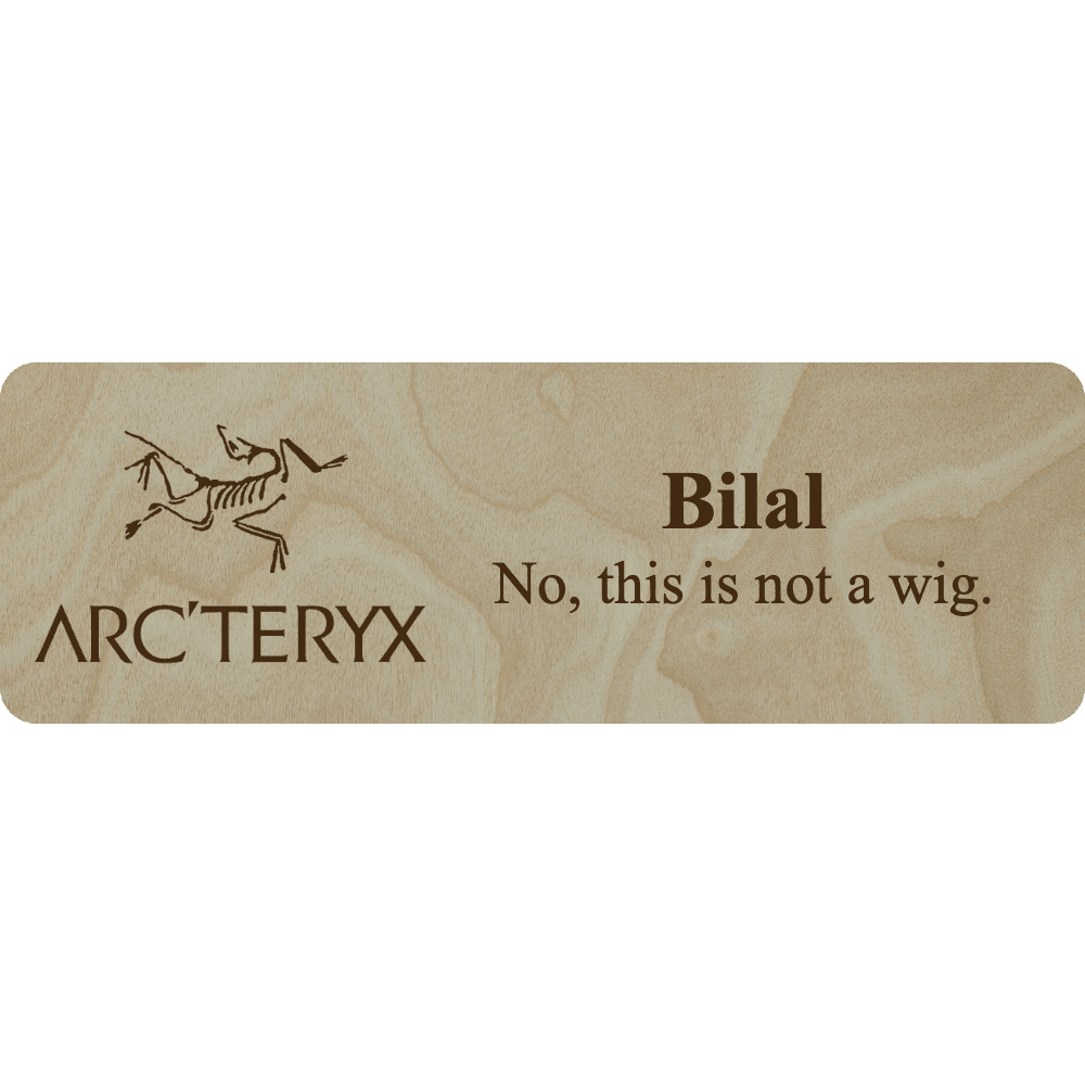 Arc'teryx Name Tag - 2 Lines - Customer's Product with price 6.25 ID UIrq5E0UB3GmidGaU6oOQH0m