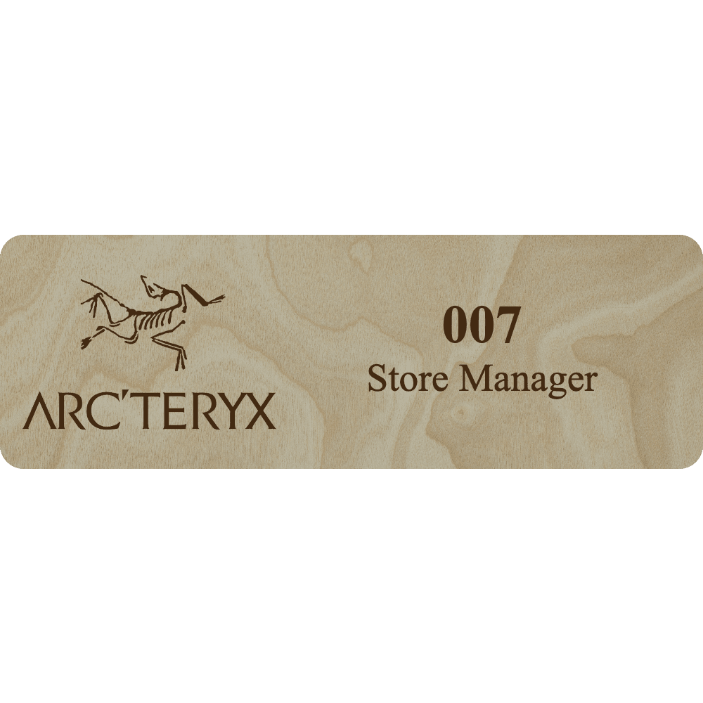 Arc'teryx Name Tag - 2 Lines - Customer's Product with price 6.25 ID b8EAZ7bXVKnMtO_Vlv8uV__2