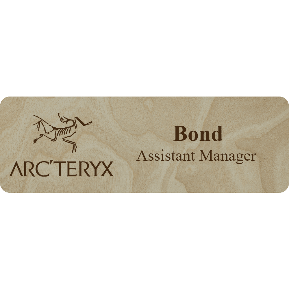Arc'teryx Name Tag - 2 Lines - Customer's Product with price 5.25 ID ha7ZORg5QvcC4AWCBvfWCJG0