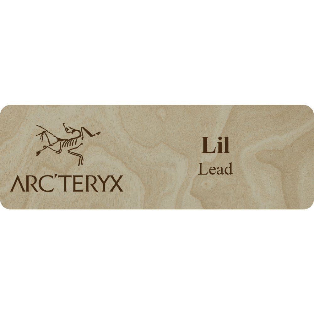 Arc'teryx Name Tag - 2 Lines - Customer's Product with price 5.25 ID kM8FUsSSxdbcYCr7RExzbu3F