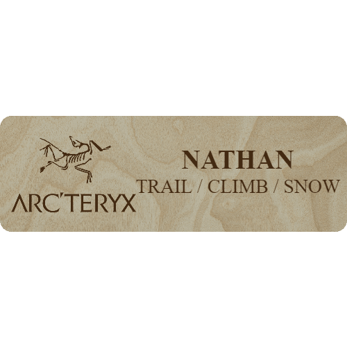 Arc'teryx Name Tag - 2 Lines - Customer's Product with price 6.25 ID w4_GtmHbQucfPkkVuuMauMNX