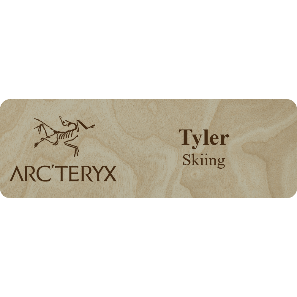 Arc'teryx Name Tag - 2 Lines - Customer's Product with price 6.25 ID jIGz2kC0_U7fmFZLEPHGB1JT