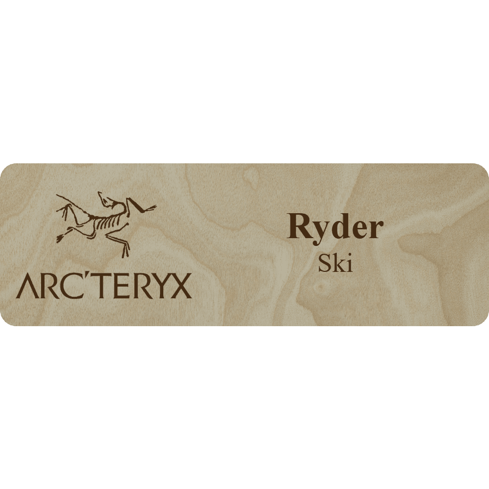 Arc'teryx Name Tag - 2 Lines - Customer's Product with price 6.25 ID XgdJRtJtZU6aMfqafI8o7S3B