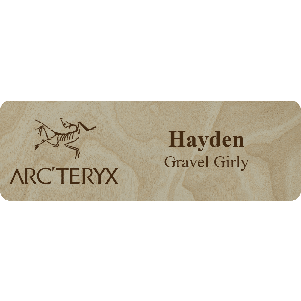 Arc'teryx Name Tag - 2 Lines - Customer's Product with price 6.25 ID HyvHhrgwrKC1xIJ3CxmgEwBZ
