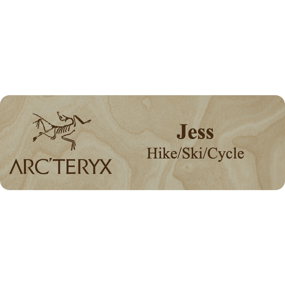 Arc'teryx Name Tag - 2 Lines - Customer's Product with price 6.25 ID u3dsmrMUvdHLUs5bEPJfZ_Qj
