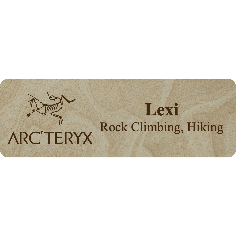 Arc'teryx Name Tag - 2 Lines - Customer's Product with price 6.25 ID iJhliJkkI8imbEfZydaLrYy0