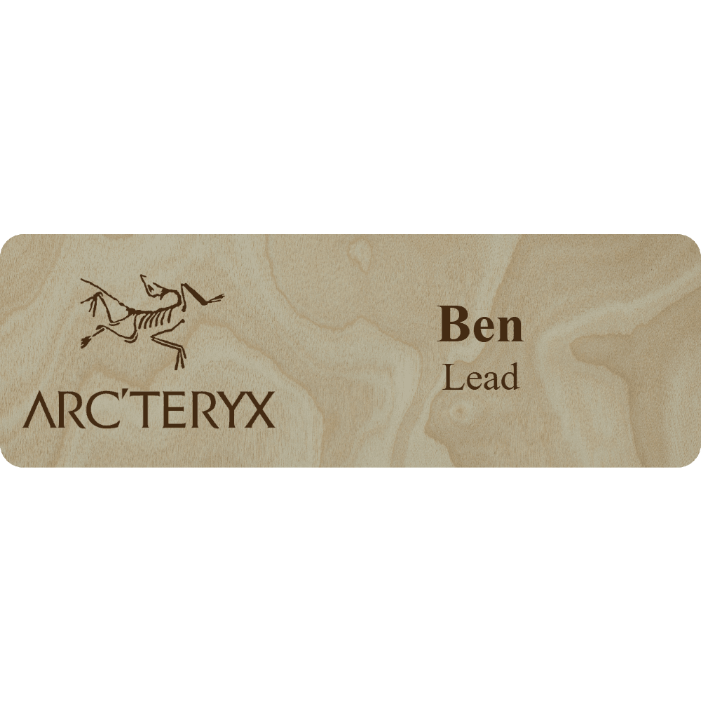 Arc'teryx Name Tag - 2 Lines - Customer's Product with price 6.25 ID 3kDw0q5cqLObtHwtuiaRmsg2