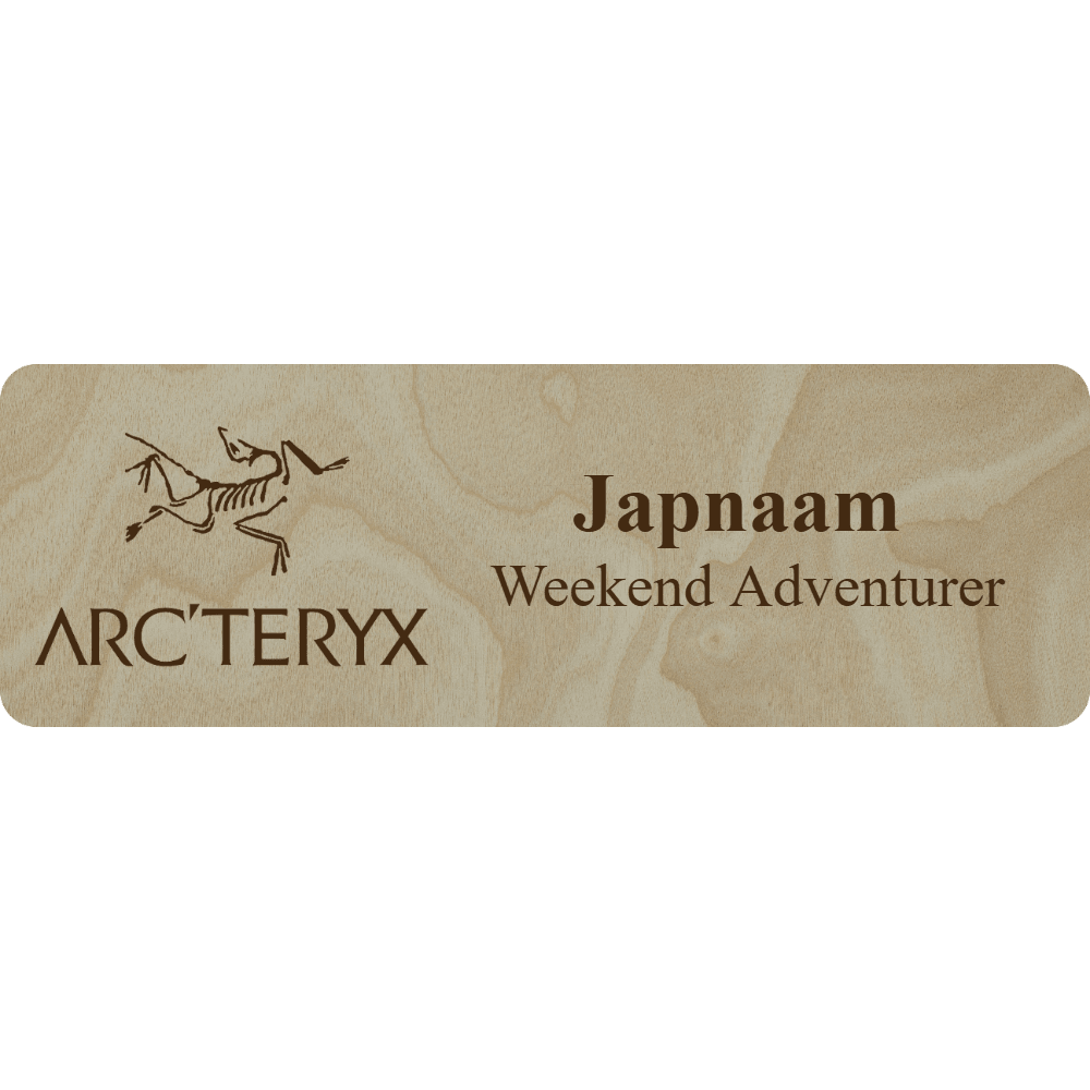 Arc'teryx Name Tag - 2 Lines - Customer's Product with price 6.25 ID lTjfS5qgRDgb5hgSACkqVkAd