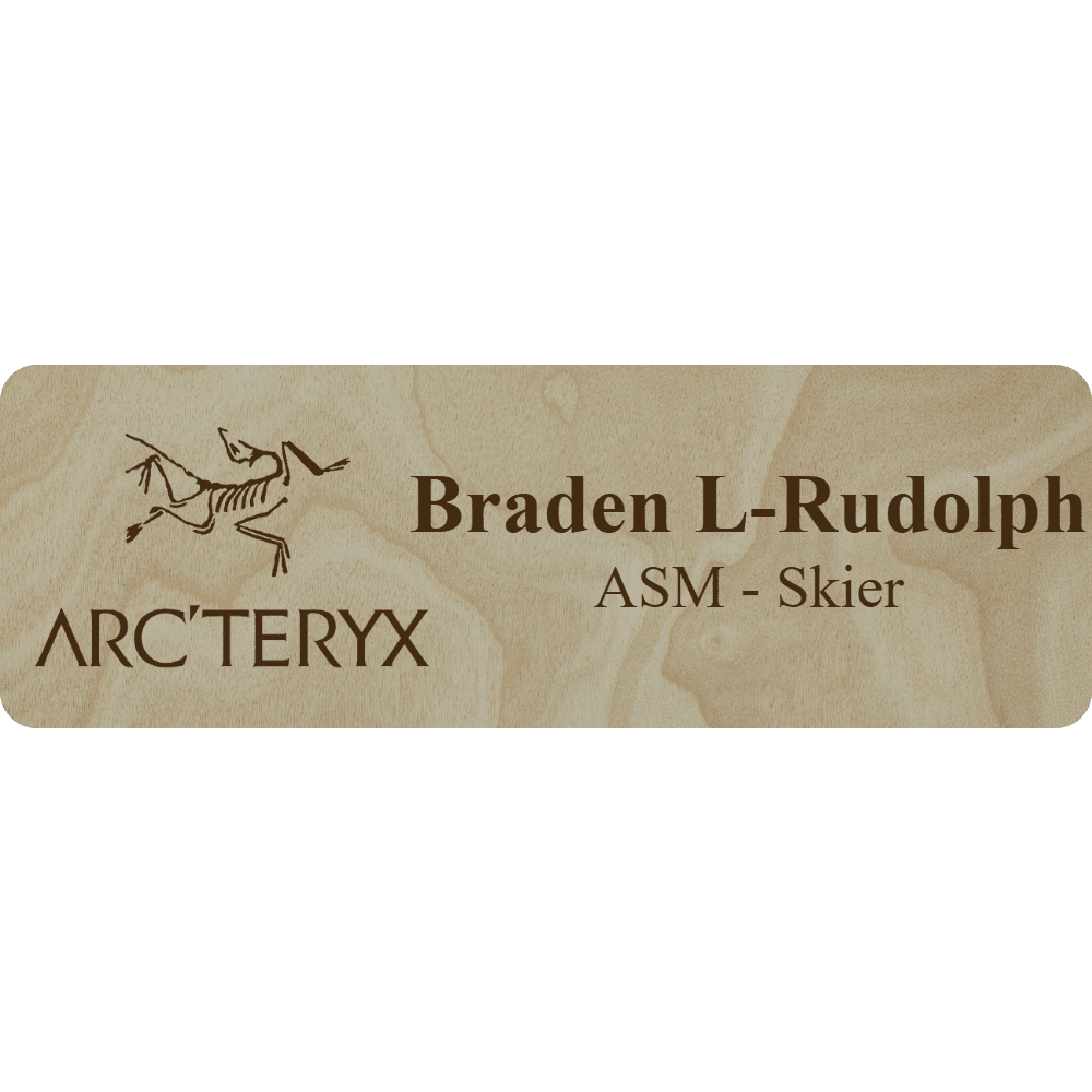 Arc'teryx Name Tag - 2 Lines - Customer's Product with price 6.25 ID HY-N02JtsGSIdB9Y-hIiRcMd