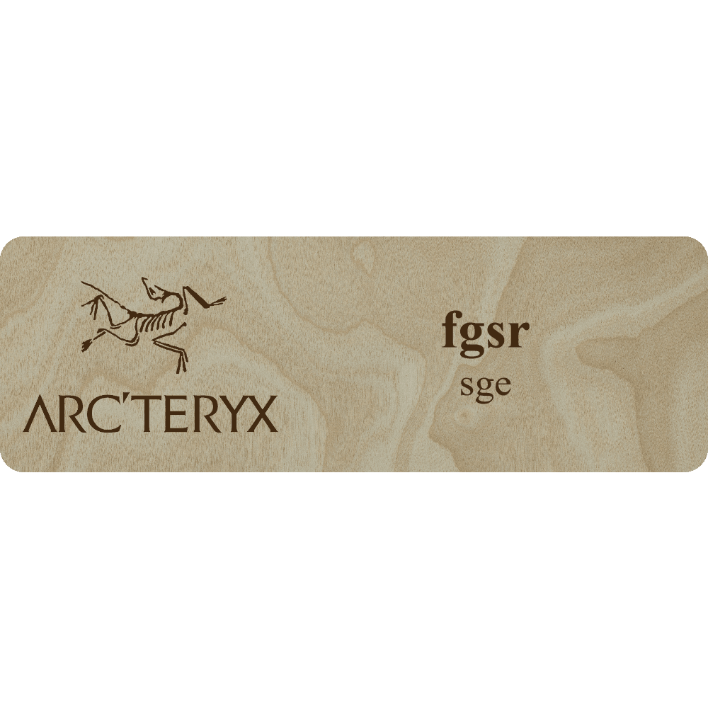 Arc'teryx Name Tag - 2 Lines - Customer's Product with price 6.25 ID SDJsEbkXjfrWcvcm7ShcvX2F