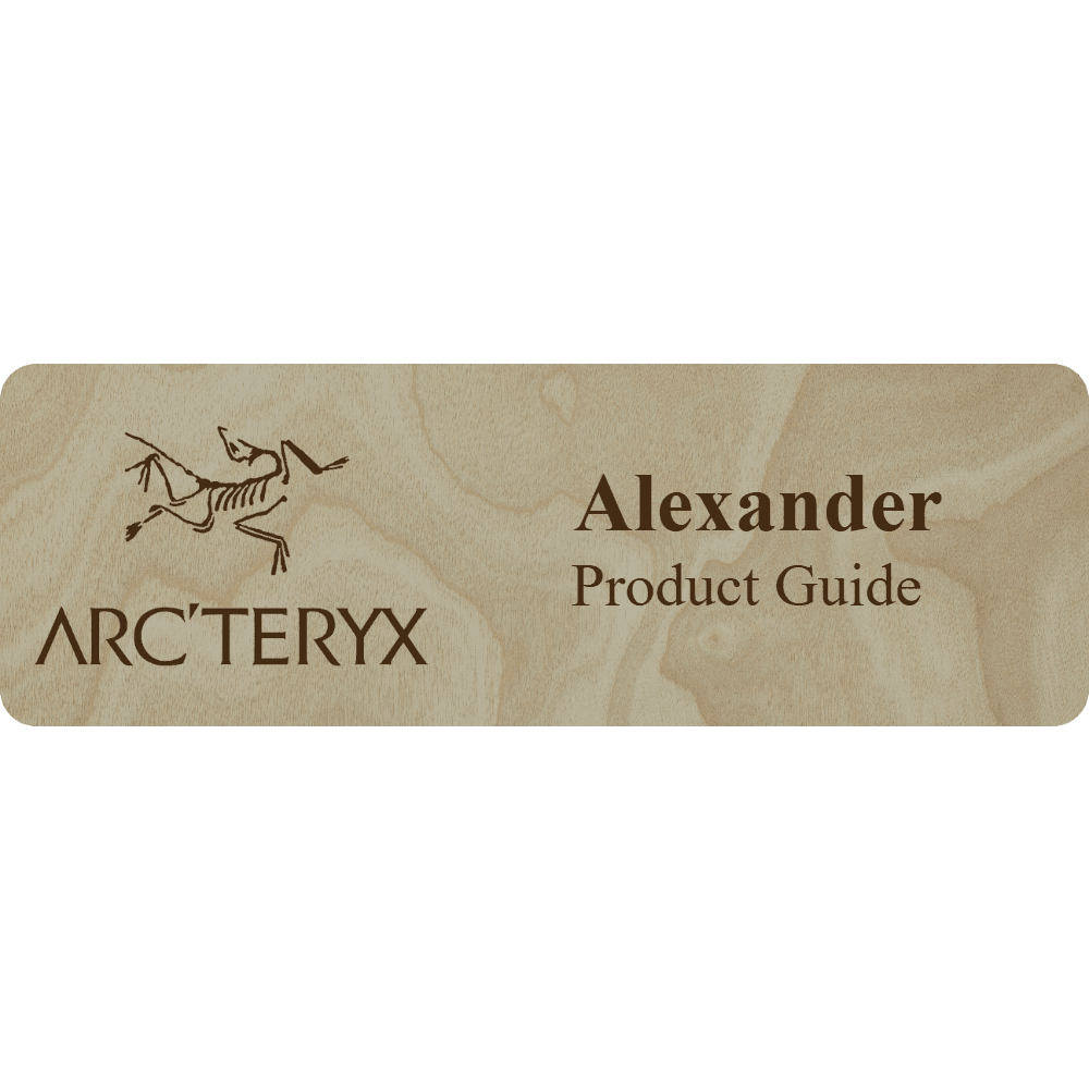 Arc'teryx Name Tag - 2 Lines - Customer's Product with price 6.25 ID cR5x-EY_v3XiXo3OONYMtLkj