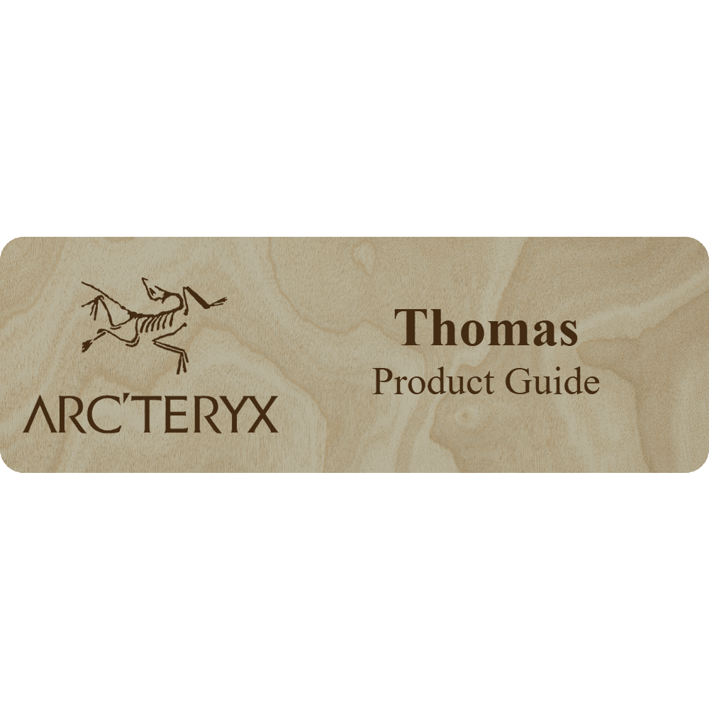 Arc'teryx Name Tag - 2 Lines - Customer's Product with price 5.25 ID XuBb7A993DEbBWxKV9euPbZr