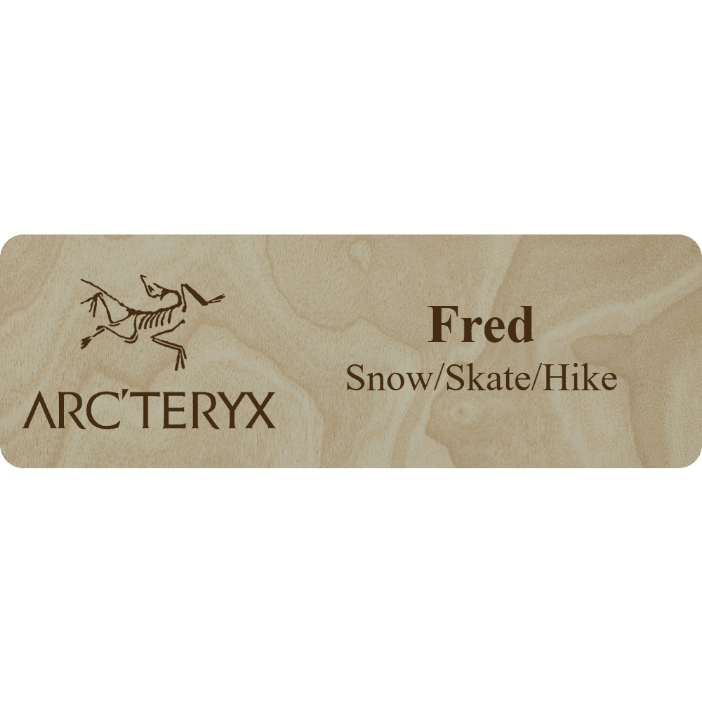 Arc'teryx Name Tag - 2 Lines - Customer's Product with price 6.25 ID GXnPjEUfWHTl0ZEVvhdj4qAF