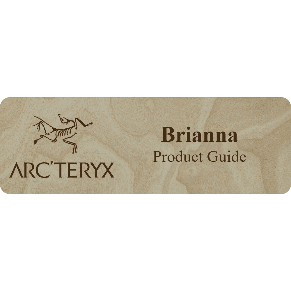 Arc'teryx Name Tag - 2 Lines - Customer's Product with price 6.25 ID NS1N4MvevdnXq7Nm9NE9k5Ai