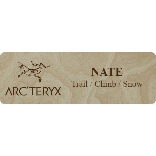 Arc'teryx Name Tag - 2 Lines - Customer's Product with price 6.25 ID iM2nw0eYNSSOD4D8ELlOnSXa