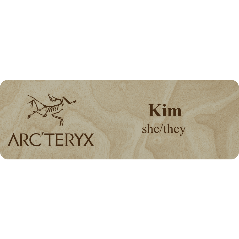 Arc'teryx Name Tag - 2 Lines - Customer's Product with price 6.25 ID p_-9pSELFv-P3ilikMG3pTBd