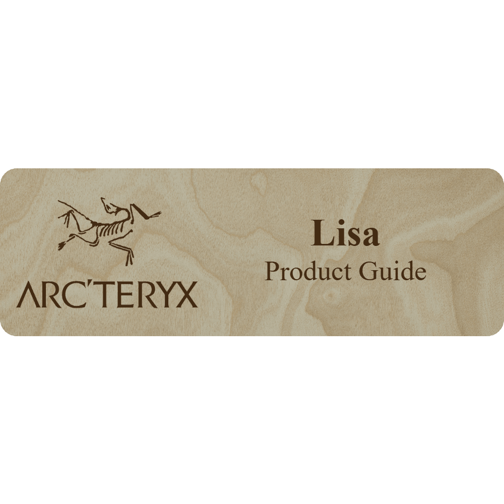 Arc'teryx Name Tag - 2 Lines - Customer's Product with price 6.25 ID a0fMXV5XrXOb_izu_OMRqLF5