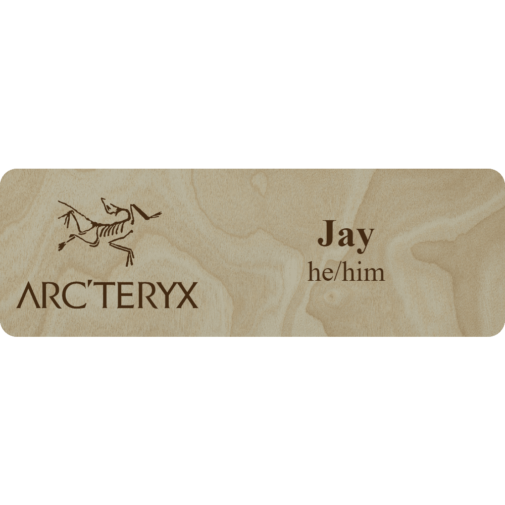 Arc'teryx Name Tag - 2 Lines - Customer's Product with price 6.25 ID H2Wj5YvAmUYucvWKq2McZxMI