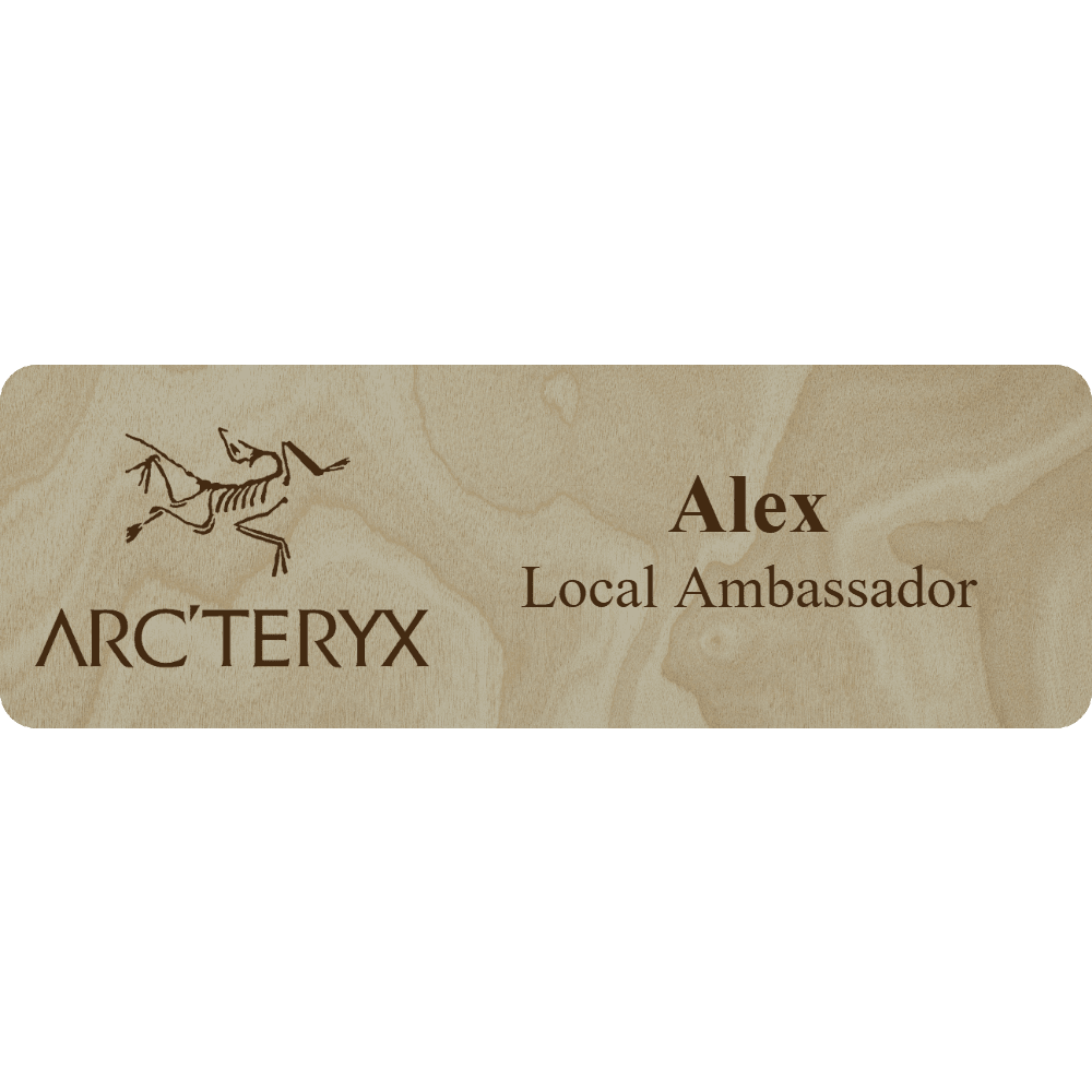 Arc'teryx Name Tag - 2 Lines - Customer's Product with price 6.25 ID o_i0gxJKr2Hf81uzsId2DKM2