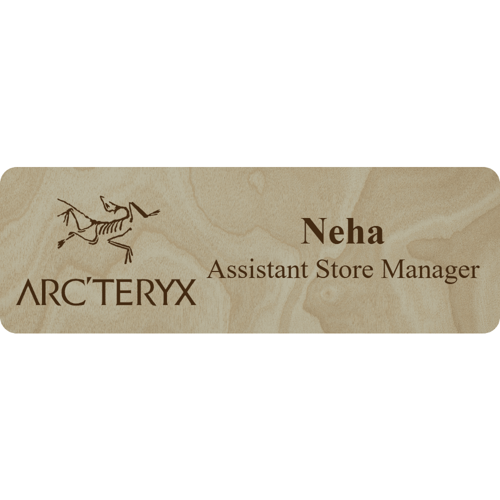 Arc'teryx Name Tag - 2 Lines - Customer's Product with price 6.25 ID eGdl34cT-RunFuzRuriq6TU8