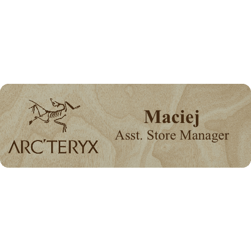 Arc'teryx Name Tag - 2 Lines - Customer's Product with price 5.25 ID S8t6sp4oAoRzEidTAnk1Iwhj