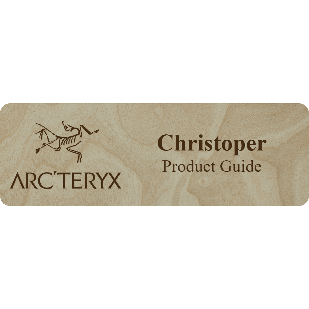 Arc'teryx Name Tag - 2 Lines - Customer's Product with price 6.25 ID kEMwPR0w7pFDouL0fQ3-vrb6
