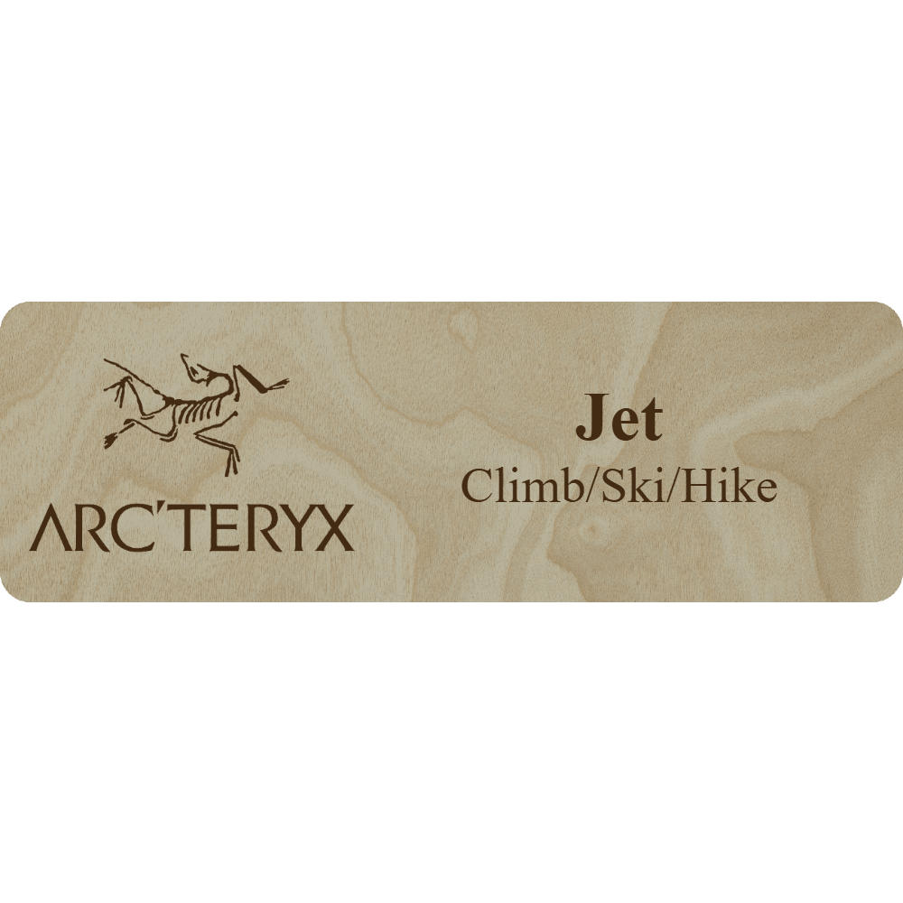 Arc'teryx Name Tag - 2 Lines - Customer's Product with price 6.25 ID B8xtWIjB6eRmUQIrJMeLLsEq