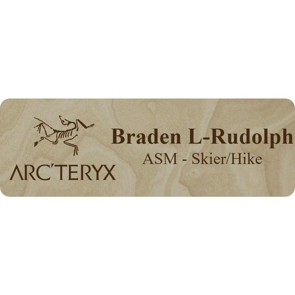 Arc'teryx Name Tag - 2 Lines - Customer's Product with price 6.25 ID JrFznzhbsXmO1tDfZUKi82b8