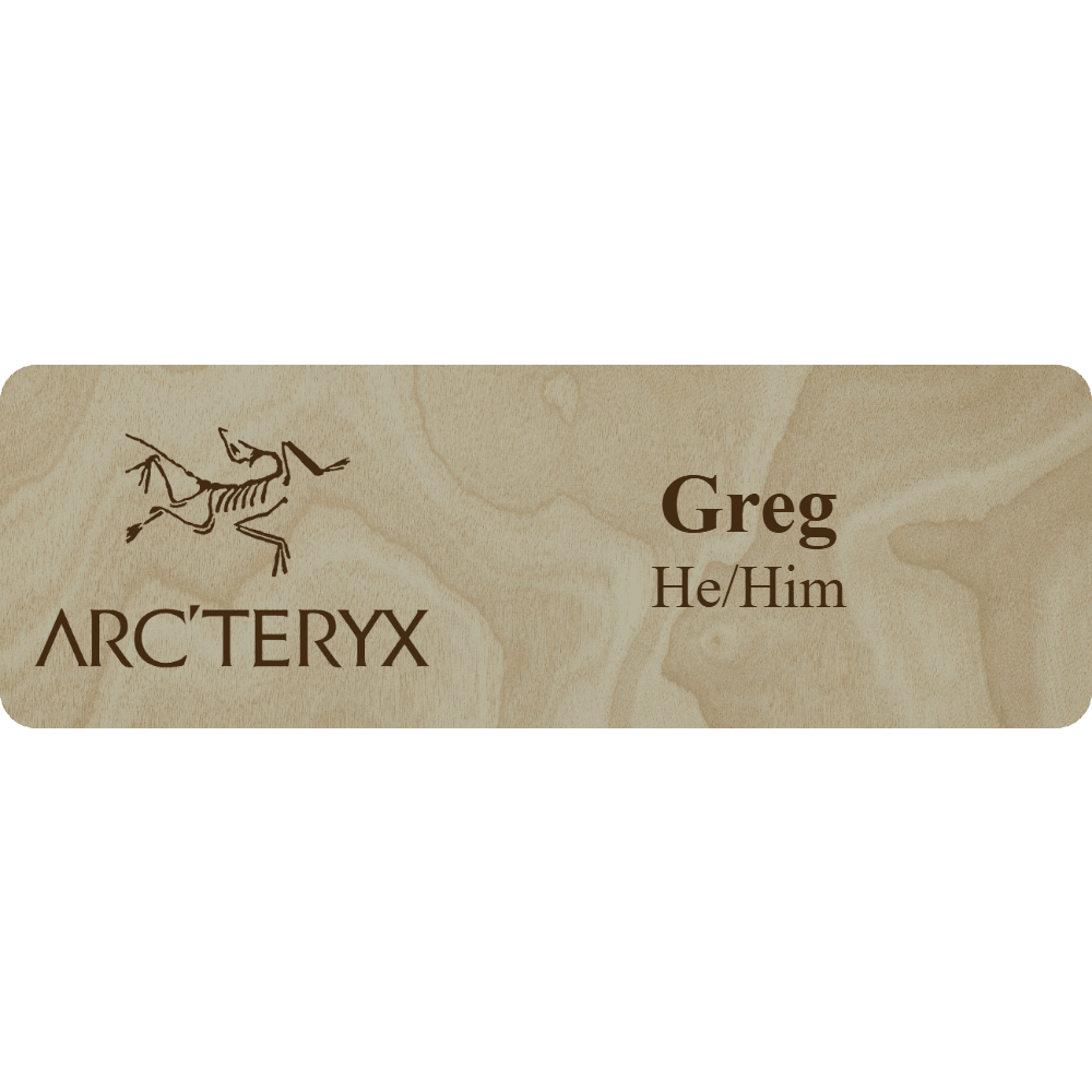 Arc'teryx Name Tag - 2 Lines - Customer's Product with price 6.25 ID O5jhHtppDIheXMmNB2nlps6m