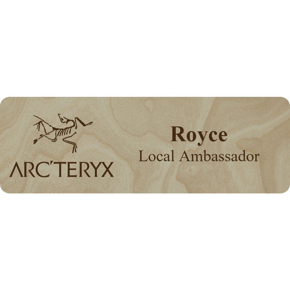 Arc'teryx Name Tag - 2 Lines - Customer's Product with price 6.25 ID Mn9nwDLx4Y7H6U-zm1gipoaG