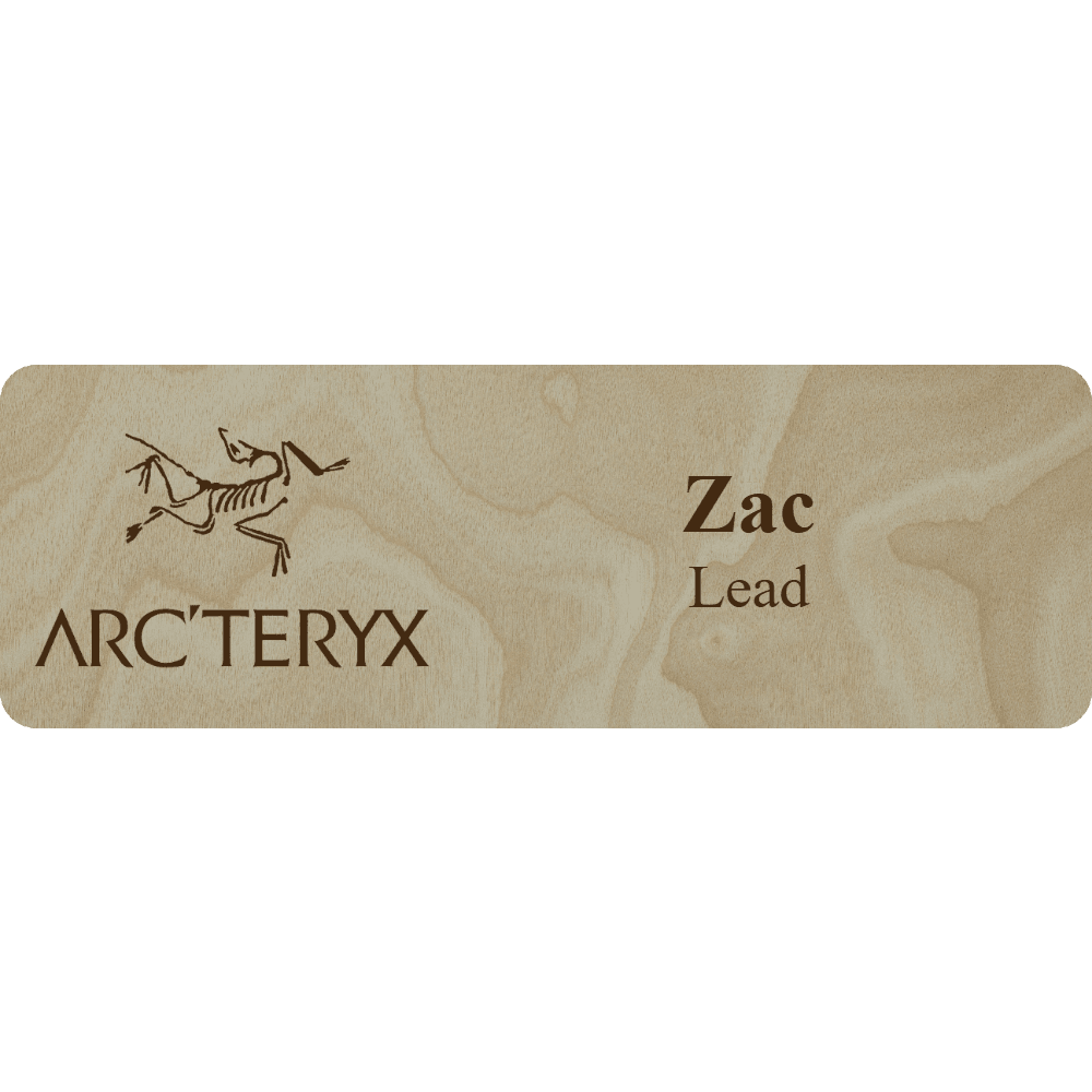 Arc'teryx Name Tag - 2 Lines - Customer's Product with price 6.25 ID Xa9kR9LC0s58uoK40CXKu9vK
