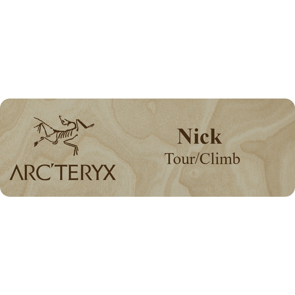 Arc'teryx Name Tag - 2 Lines - Customer's Product with price 6.25 ID 3_h0GCBCyjmWHHzuXk0W0dyx