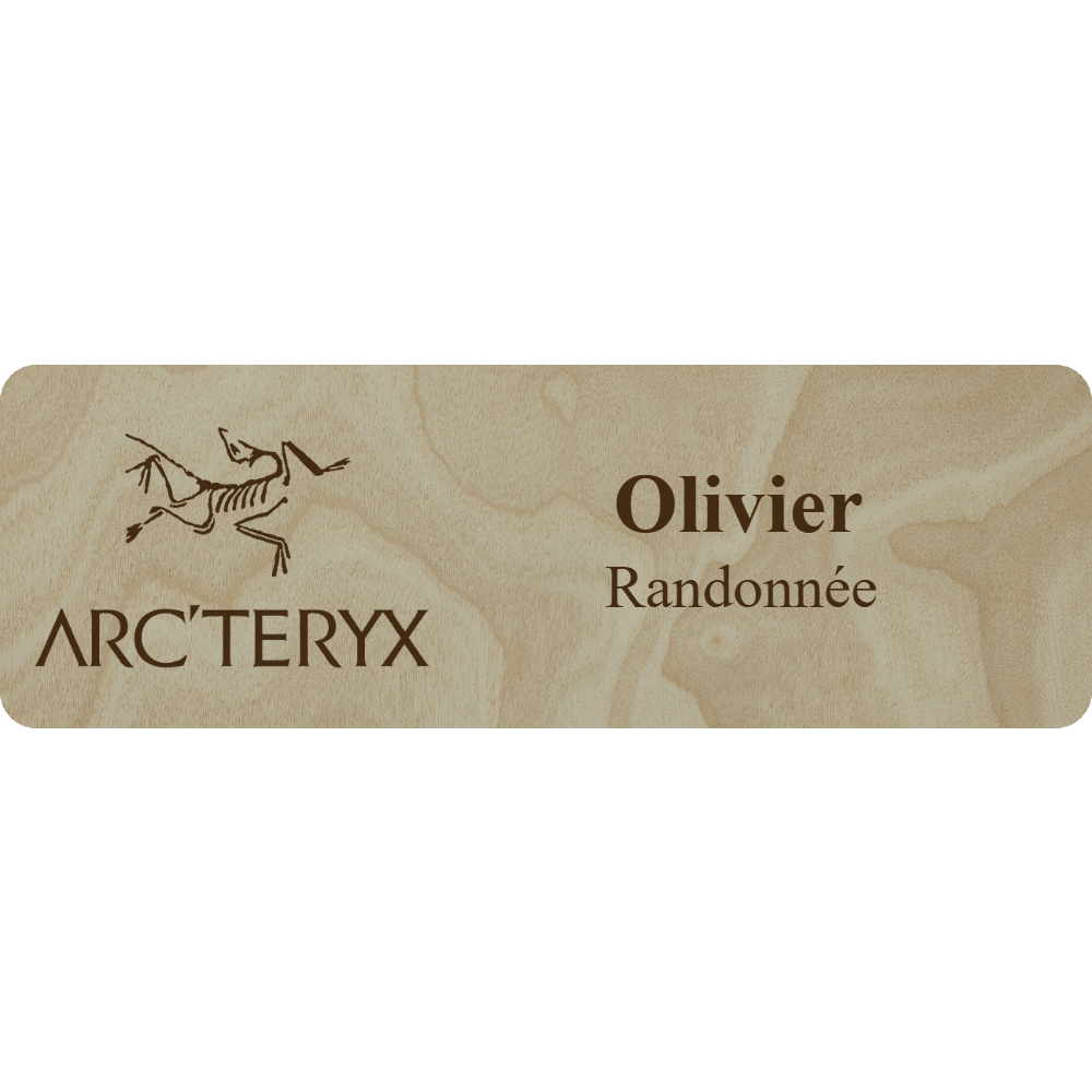 Arc'teryx Name Tag - 2 Lines - Customer's Product with price 6.25 ID FoHnv80Dcjlsdz0sA74mLuj0