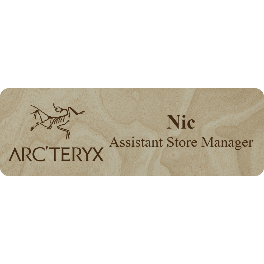 Arc'teryx Name Tag - 2 Lines - Customer's Product with price 6.25 ID rqVJTGTAMy-HaABcOQKKNei1