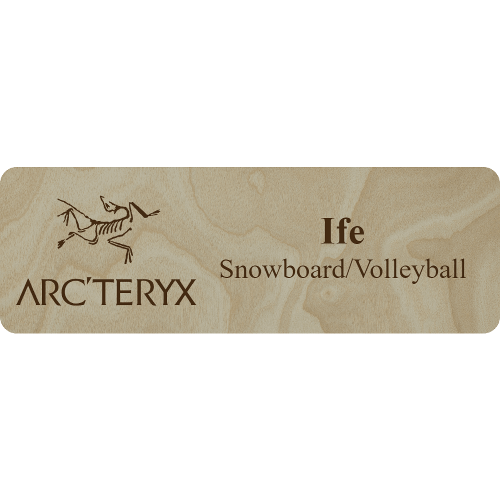 Arc'teryx Name Tag - 2 Lines - Customer's Product with price 6.25 ID Ejo_1tpnVJt0rWr_Z7CQt7BF