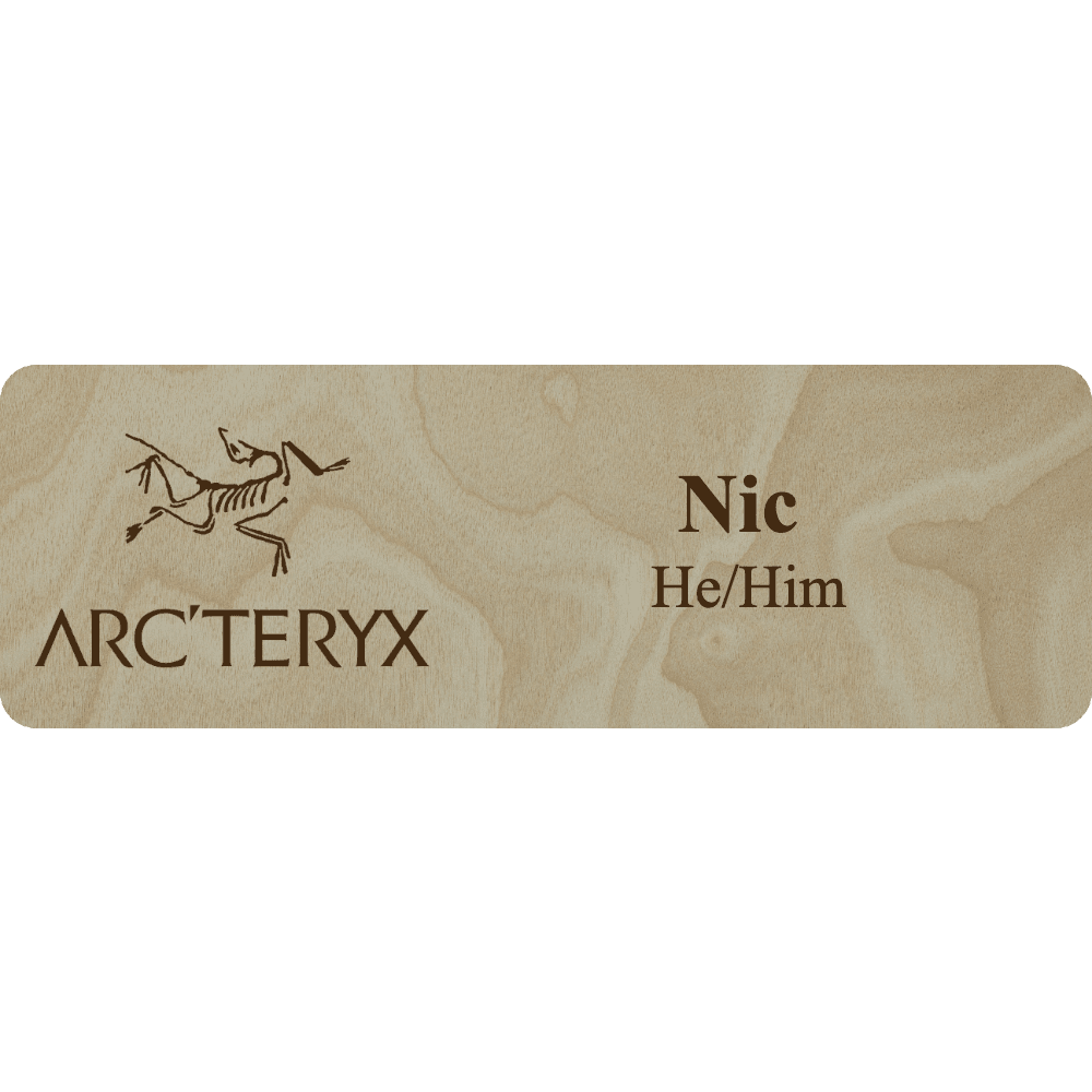 Arc'teryx Name Tag - 2 Lines - Customer's Product with price 6.25 ID tqVosUxfuZrDzCCHQcK985kv