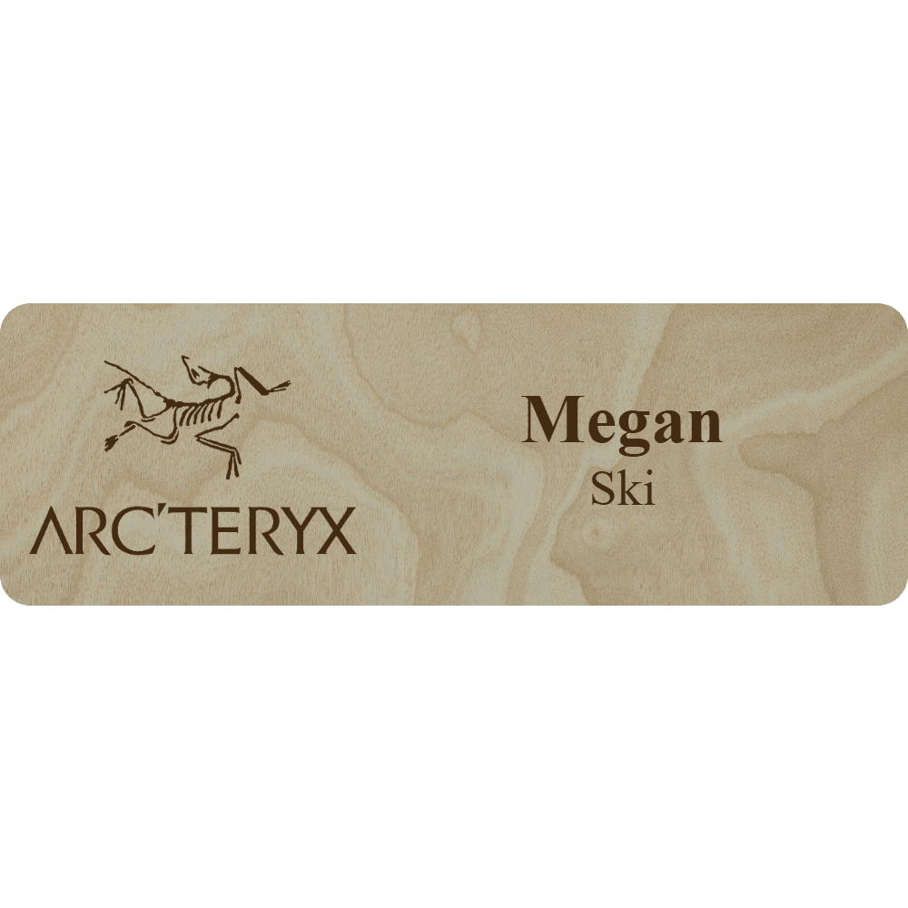 Arc'teryx Name Tag - 2 Lines - Customer's Product with price 5.25 ID pjnBC25aosFi3Y9I7uOqFO4g