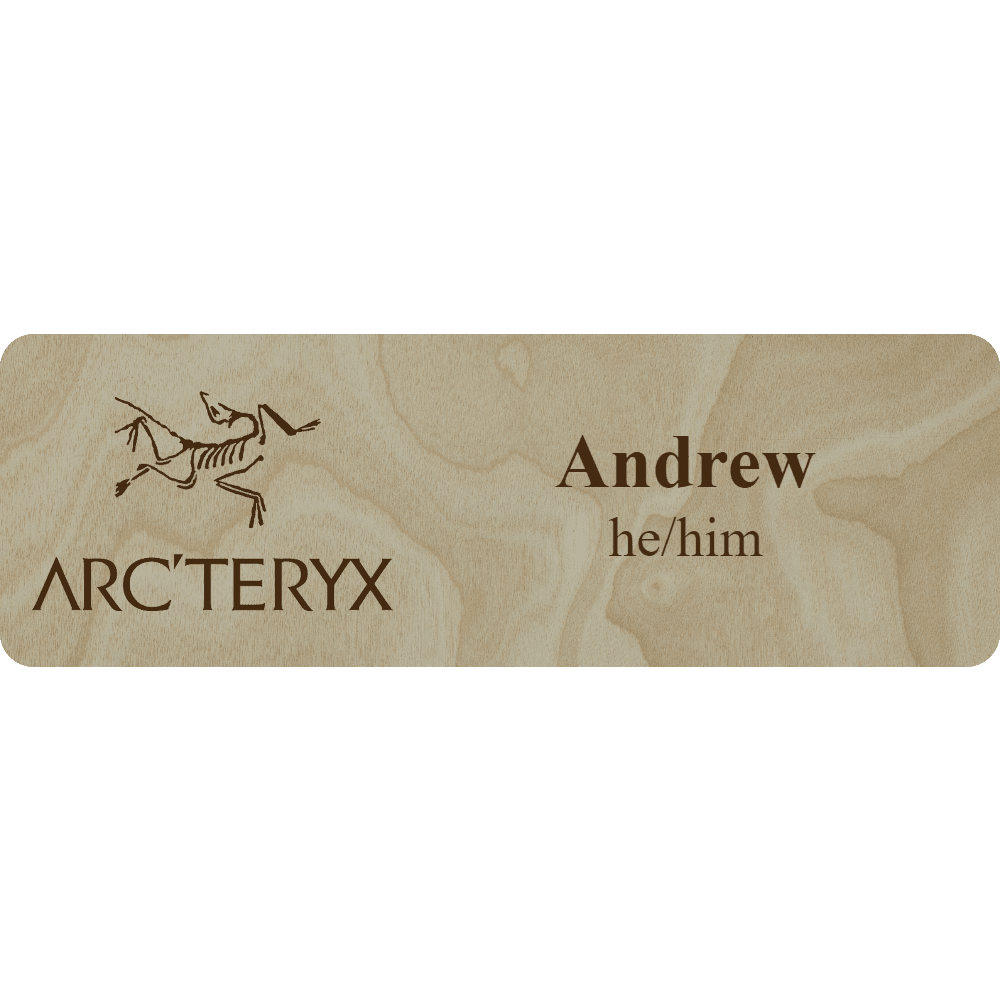 Arc'teryx Name Tag - 2 Lines - Customer's Product with price 6.25 ID KclVF2lVE7s2jhAlbmWDen2T