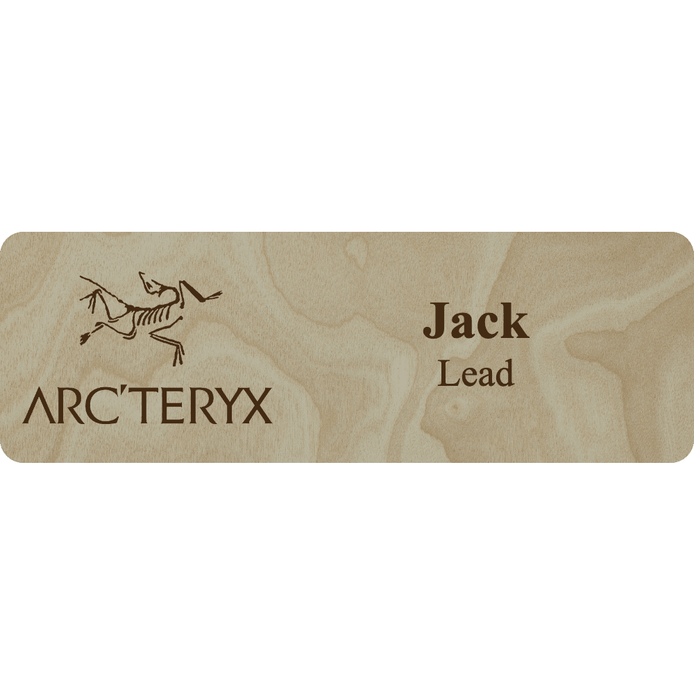Arc'teryx Name Tag - 2 Lines - Customer's Product with price 6.25 ID pSv_CJqACVoqGA69YM2DPfIP
