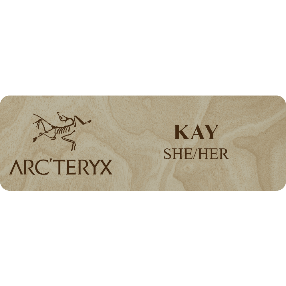 Arc'teryx Name Tag - 2 Lines - Customer's Product with price 6.25 ID ng-tbm6Hy5vcbmAVPwjcFtbw