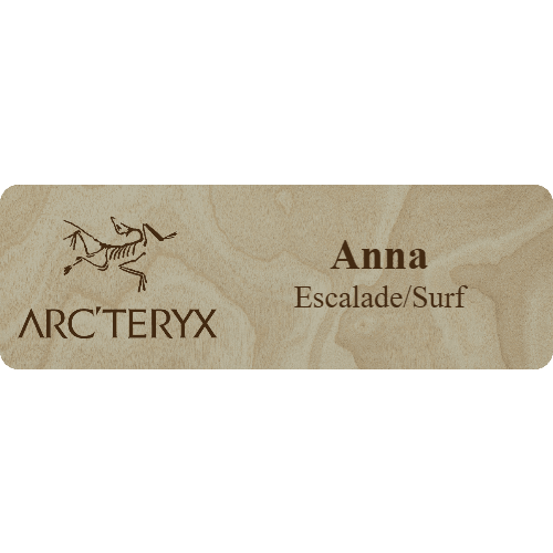 Arc'teryx Name Tag - 2 Lines - Customer's Product with price 6.25 ID uNR06SBxsJIk35dmsFa_W_XX