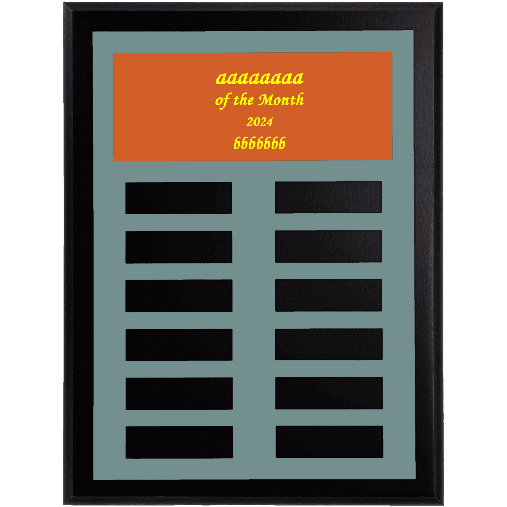 12 Plate Color Perpetual Plaque - Customer's Product with price 59.99 ID SBwtHKl8L3RHOXBSr25R0zyp