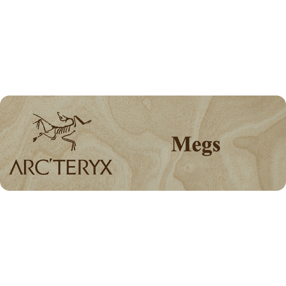 Arc'teryx Name Tag - 1 Line - Customer's Product with price 6.25 ID j4d4KmUK3z6qFkgBn1oNrdce