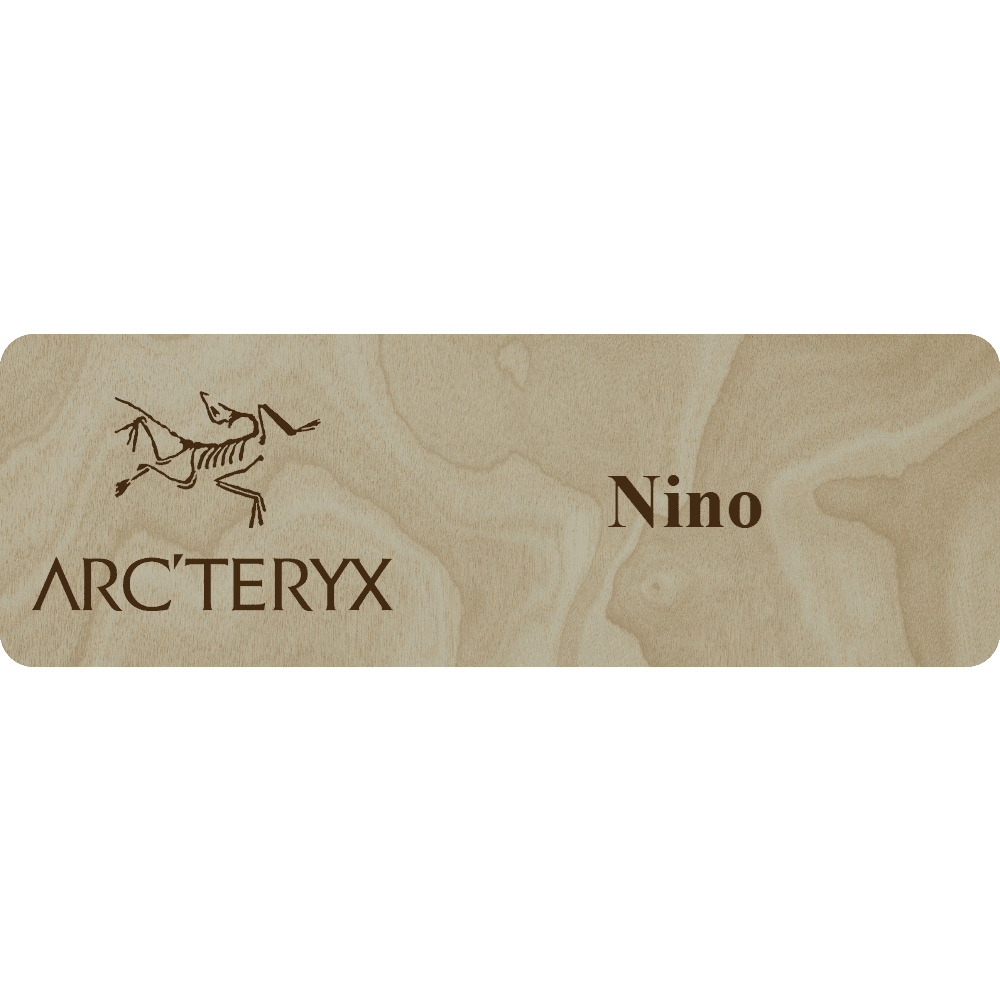 Arc'teryx Name Tag - 1 Line - Customer's Product with price 6.25 ID 3pwUdkd6Atuv8eYaMcEsoWcJ