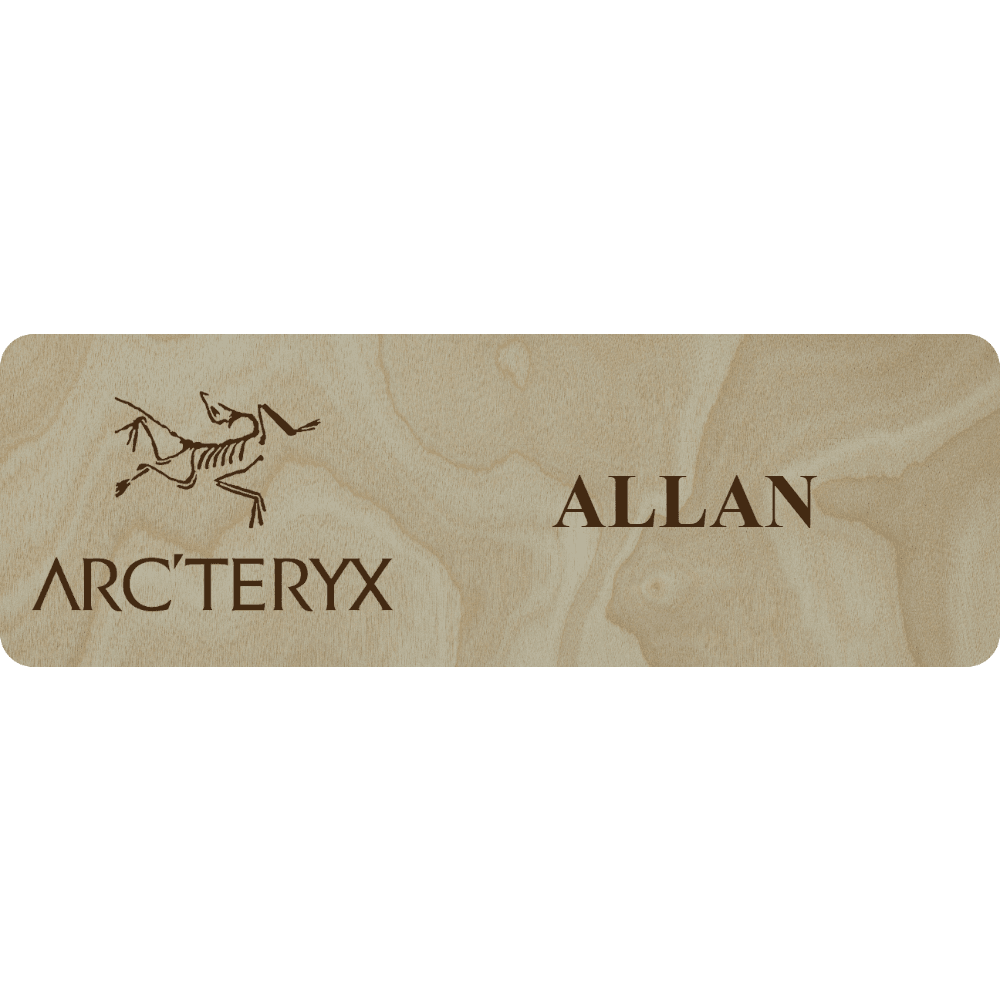 Arc'teryx Name Tag - 1 Line - Customer's Product with price 6.25 ID t3PdItL9AHe61SYIFVCO8ih1