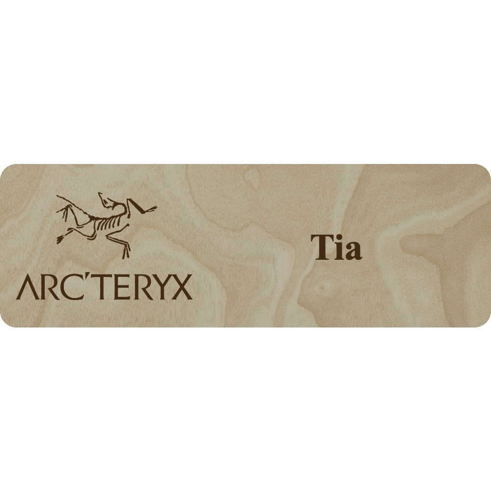 Arc'teryx Name Tag - 1 Line - Customer's Product with price 6.25 ID SsMYHNPNFiT2D6W1cHkg3zRb