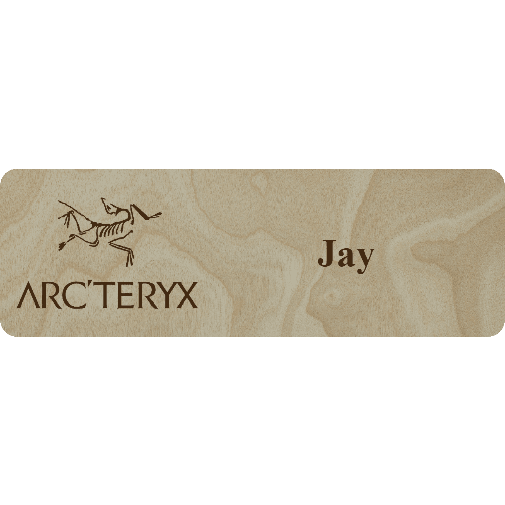 Arc'teryx Name Tag - 1 Line - Customer's Product with price 6.25 ID KYMcof3sQA-FJXyCJDqWs9hS