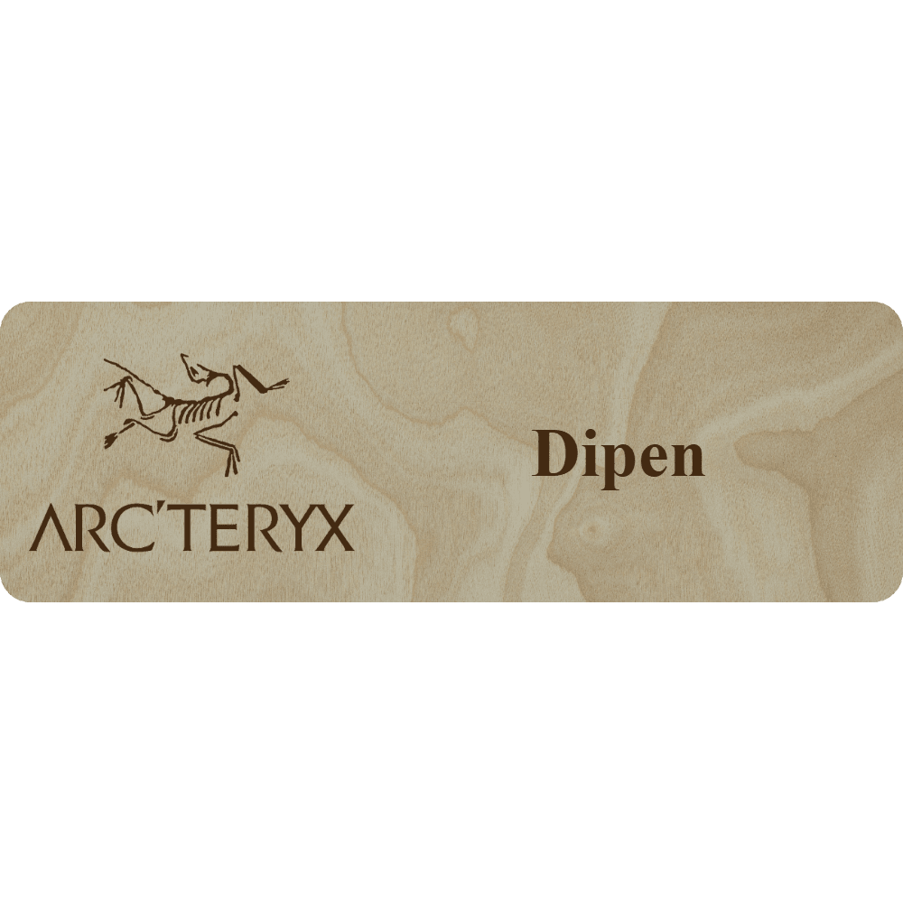 Arc'teryx Name Tag - 1 Line - Customer's Product with price 6.25 ID K_gNh9njC2vqacgpsHX7h4OJ
