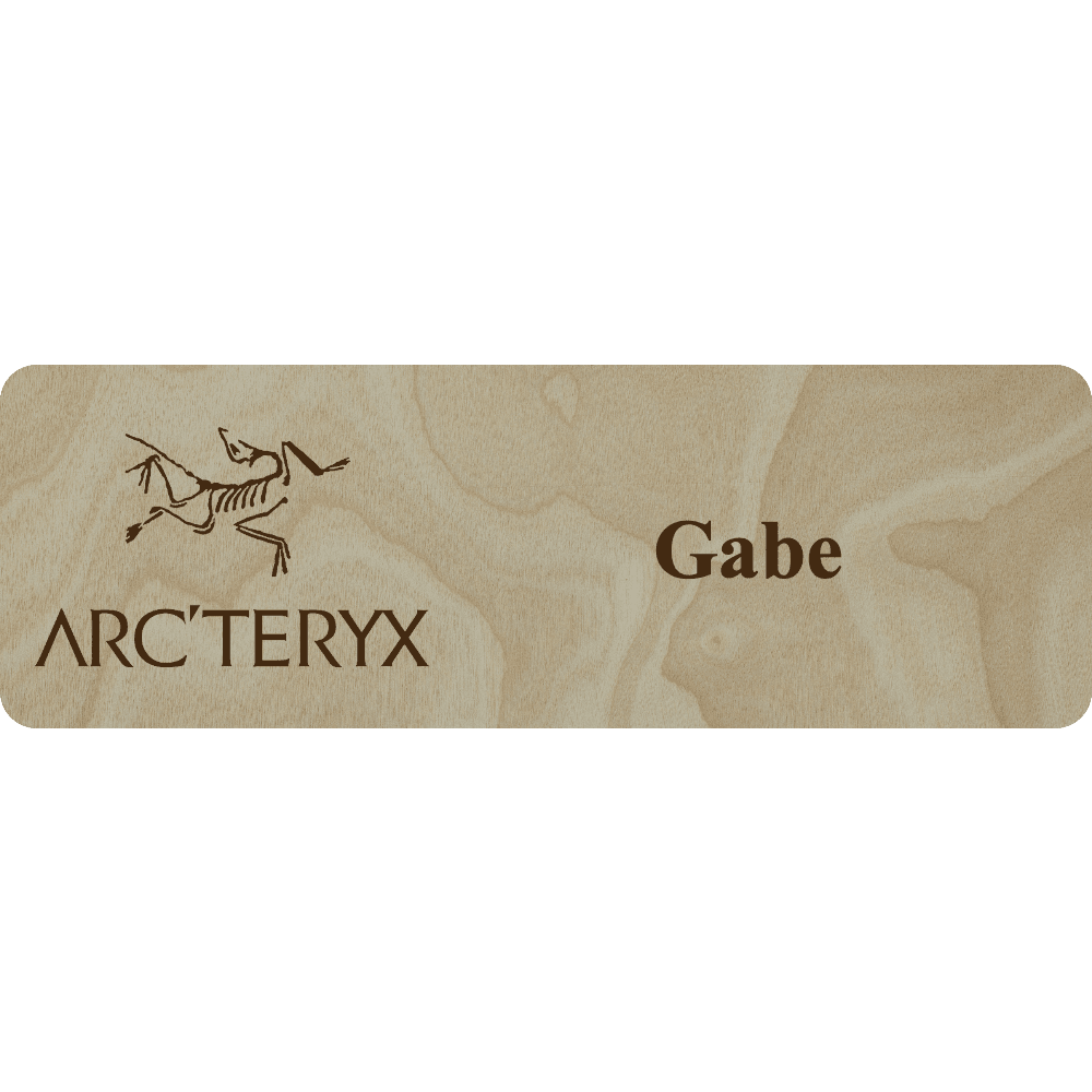 Arc'teryx Name Tag - 1 Line - Customer's Product with price 5.25 ID 6t44M1C1jxJfu06g8wqQr4rm