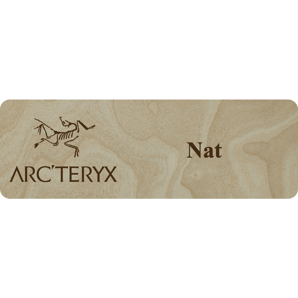 Arc'teryx Name Tag - 1 Line - Customer's Product with price 6.25 ID Xchvaug27hmFrgPJ1tQ5JO_7